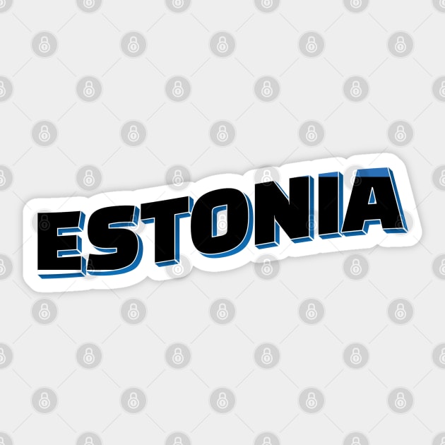 Estonia Vintage style retro souvenir Sticker by DesignerPropo
